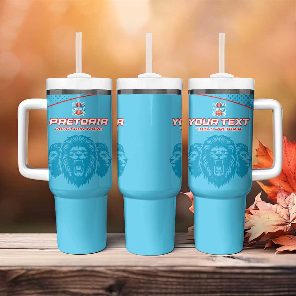 Custom Afro South Africa Cricket Tumbler With Handle Roar Saam More - This Is Pretoria LT15