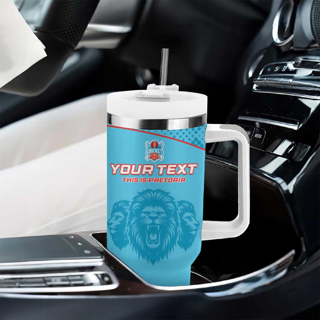 Custom Afro South Africa Cricket Tumbler With Handle Roar Saam More - This Is Pretoria LT15