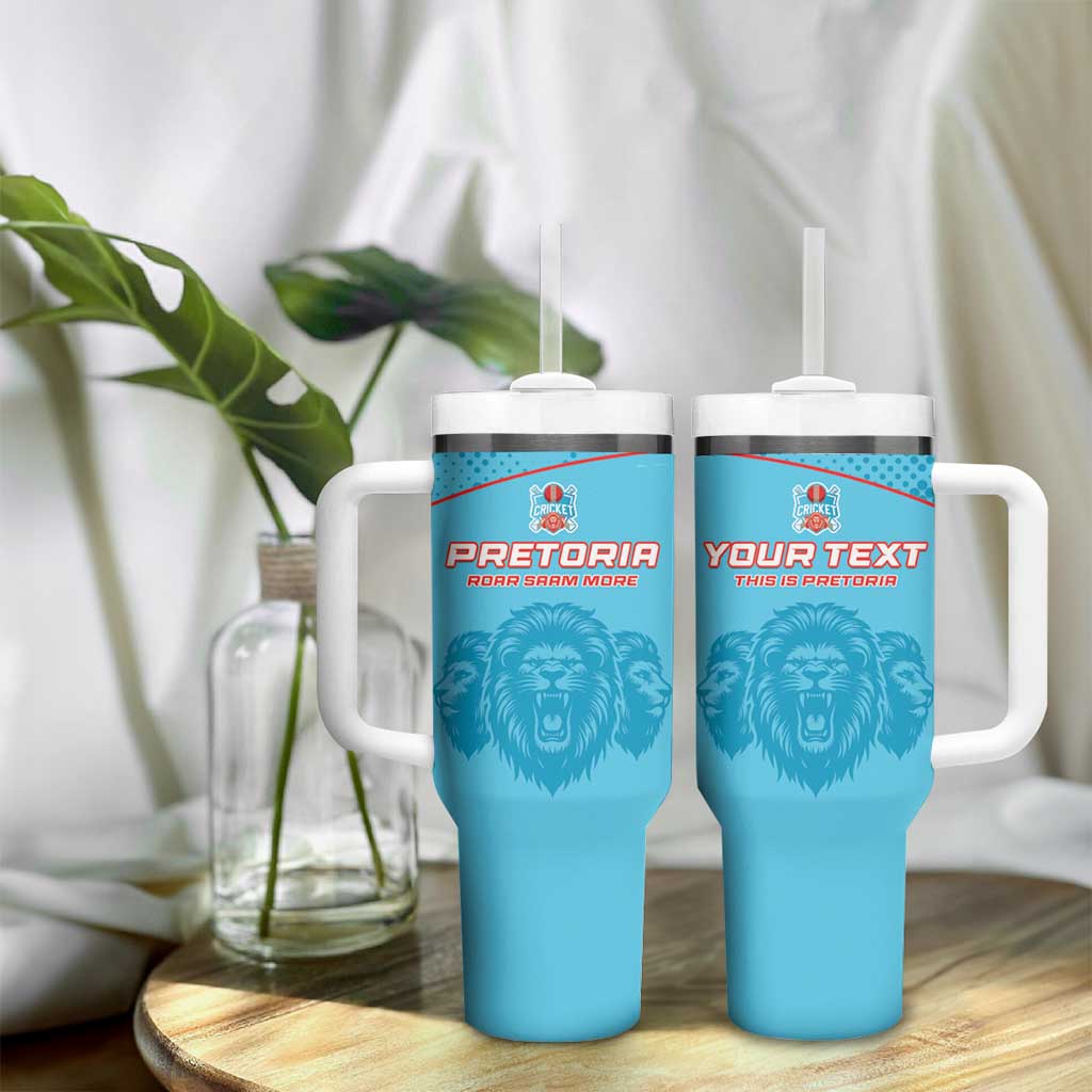 Custom Afro South Africa Cricket Tumbler With Handle Roar Saam More - This Is Pretoria LT15