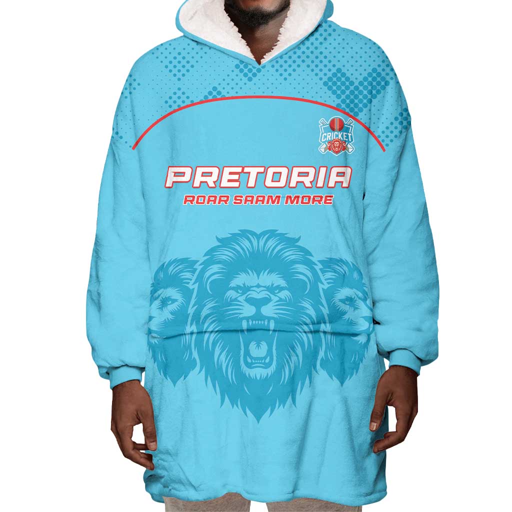 Custom Afro South Africa Cricket Wearable Blanket Hoodie Roar Saam More - This Is Pretoria LT15