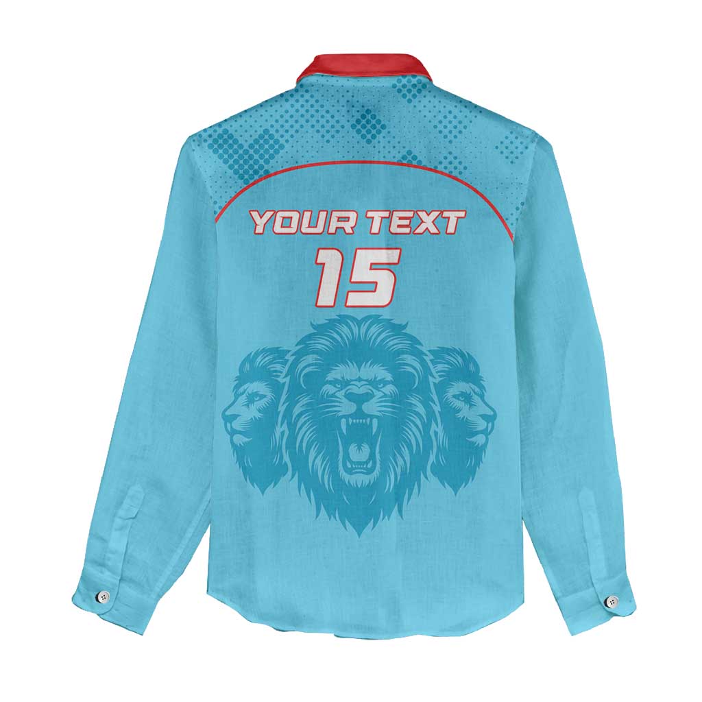 Custom Afro South Africa Cricket Women Casual Shirt Roar Saam More - This Is Pretoria LT15
