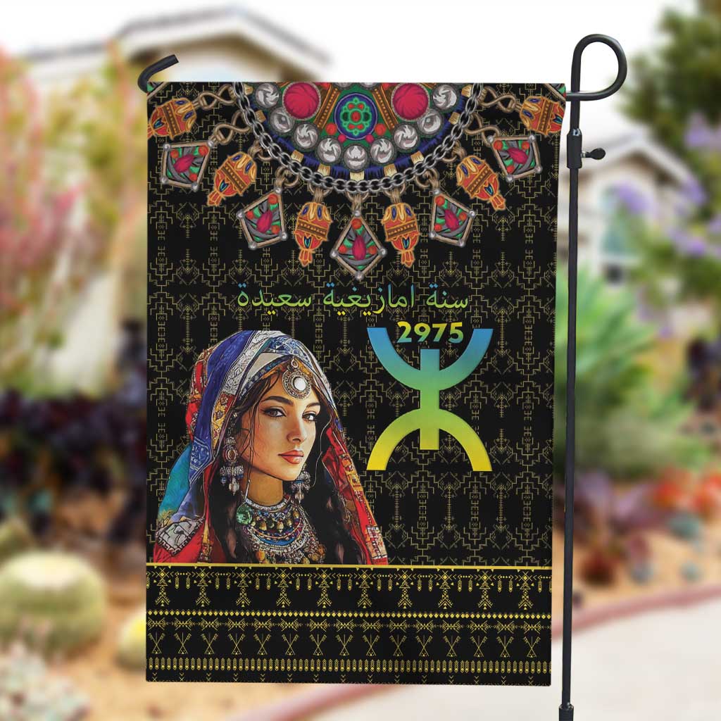 Assegwas Ameggaz Yennayer Garden Flag Women Amazigh - Berber Pattern LT15