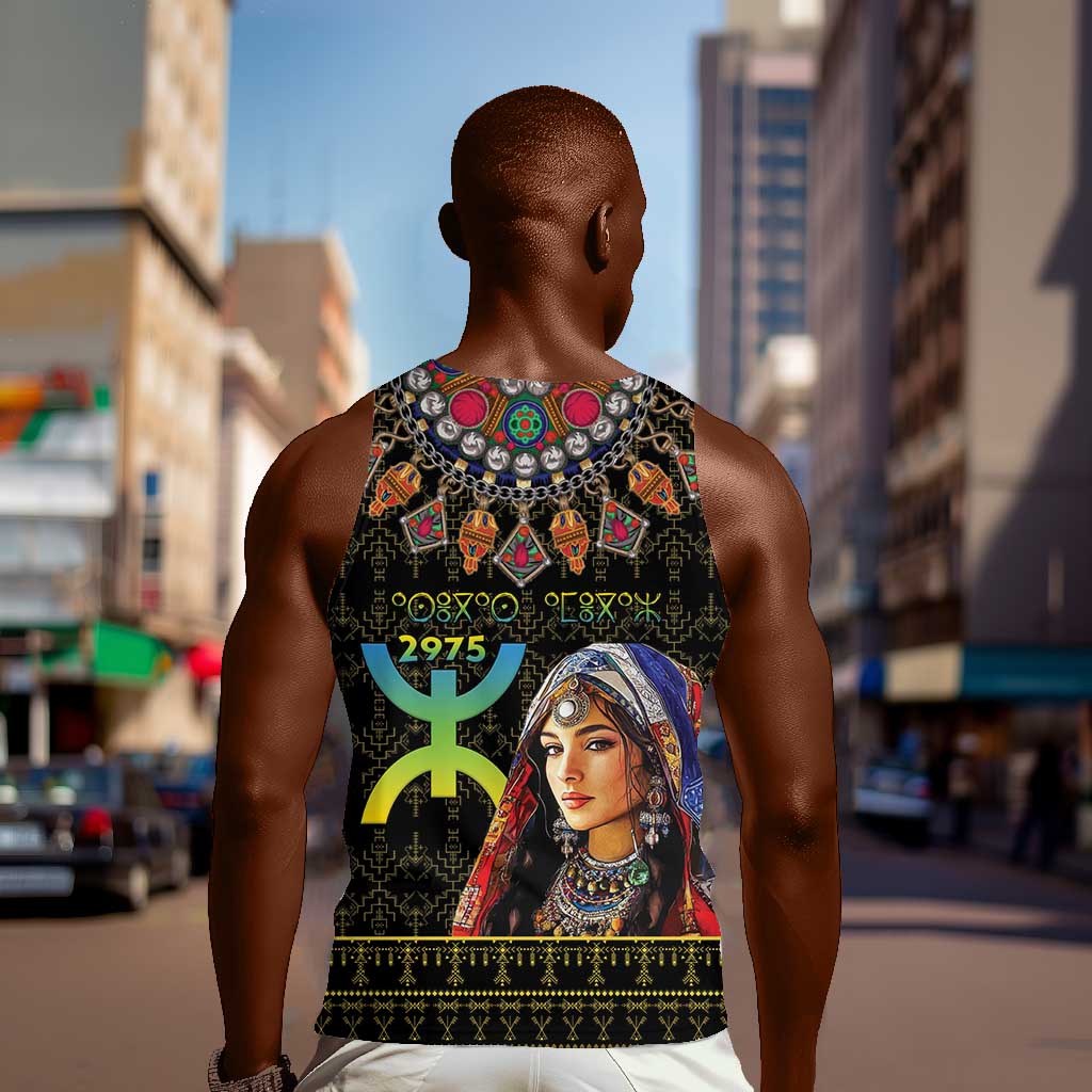 Assegwas Ameggaz Yennayer Men Tank Top Women Amazigh - Berber Pattern LT15