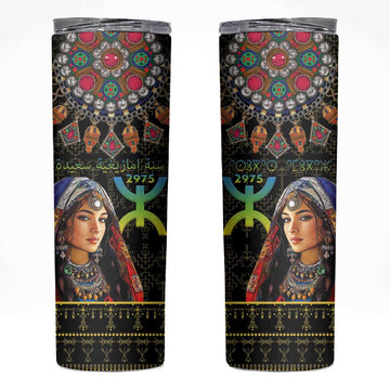 Assegwas Ameggaz Yennayer Skinny Tumbler Women Amazigh - Berber Pattern LT15