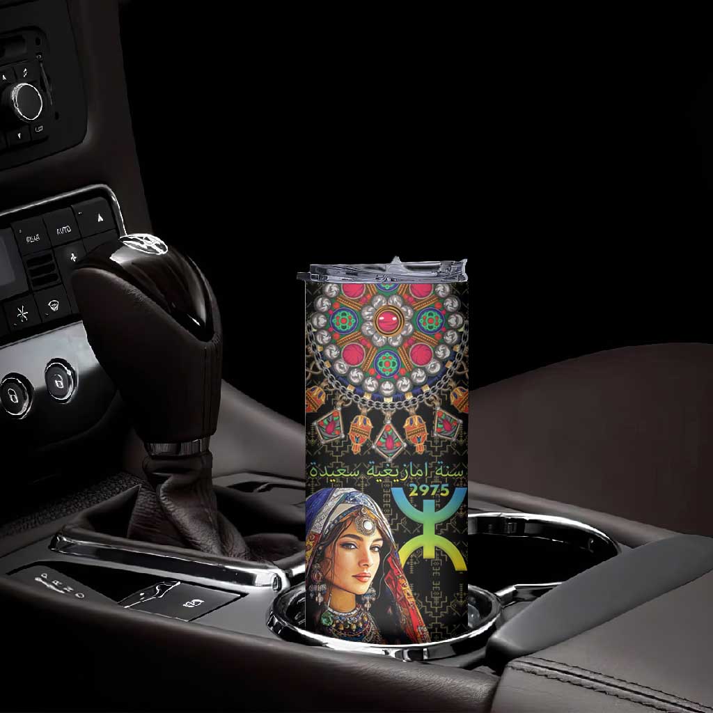 Assegwas Ameggaz Yennayer Skinny Tumbler Women Amazigh - Berber Pattern LT15