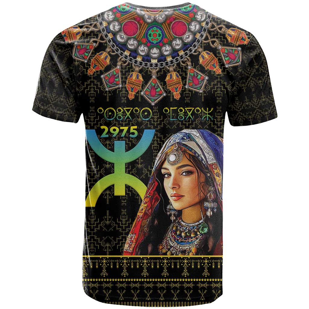 Assegwas Ameggaz Yennayer T shirt Women Amazigh - Berber Pattern LT15