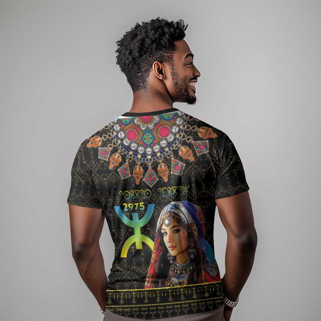 Assegwas Ameggaz Yennayer T shirt Women Amazigh - Berber Pattern LT15