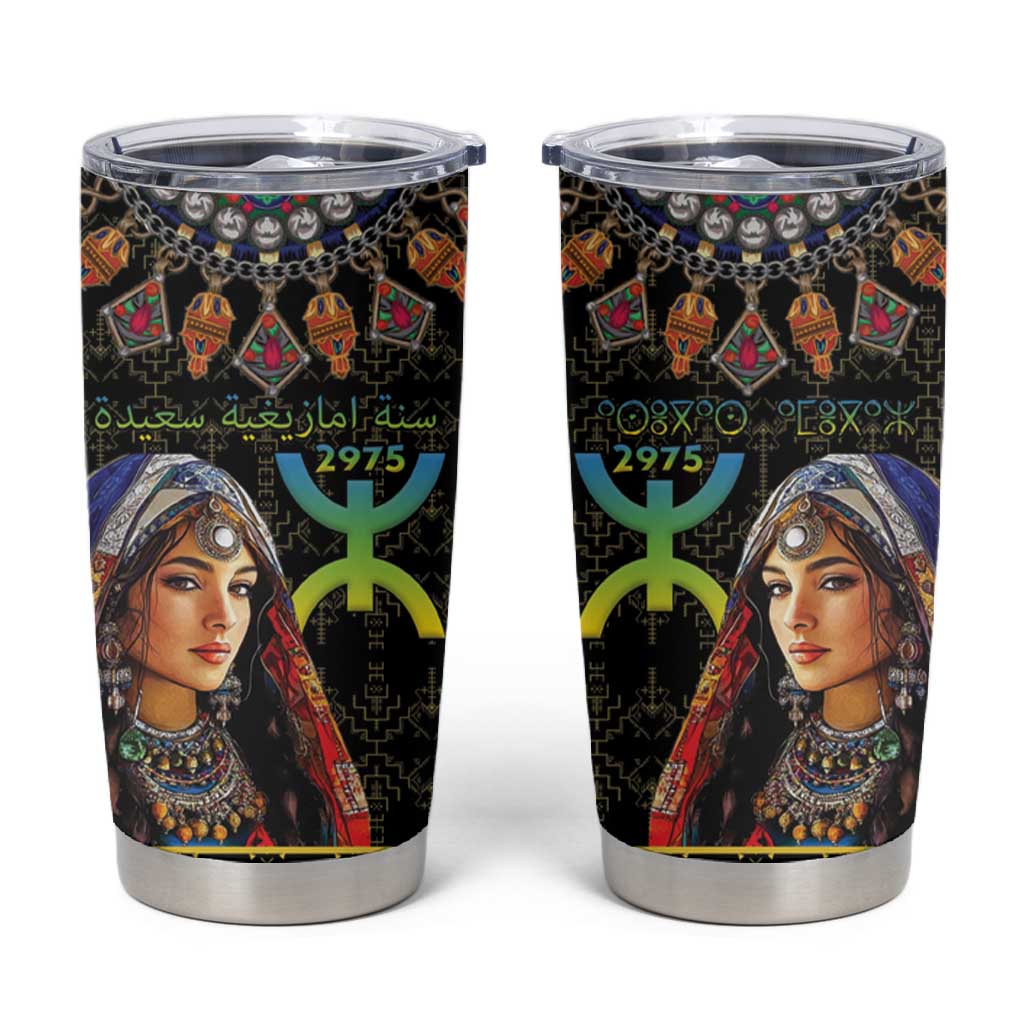 Assegwas Ameggaz Yennayer Tumbler Cup Women Amazigh - Berber Pattern LT15