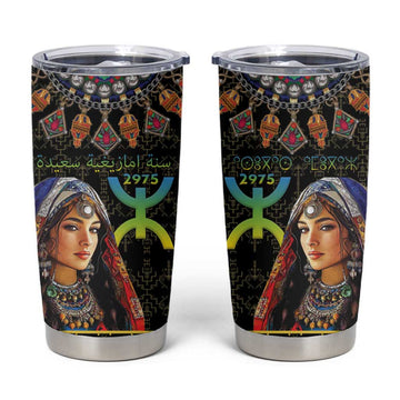 Assegwas Ameggaz Yennayer Tumbler Cup Women Amazigh - Berber Pattern LT15