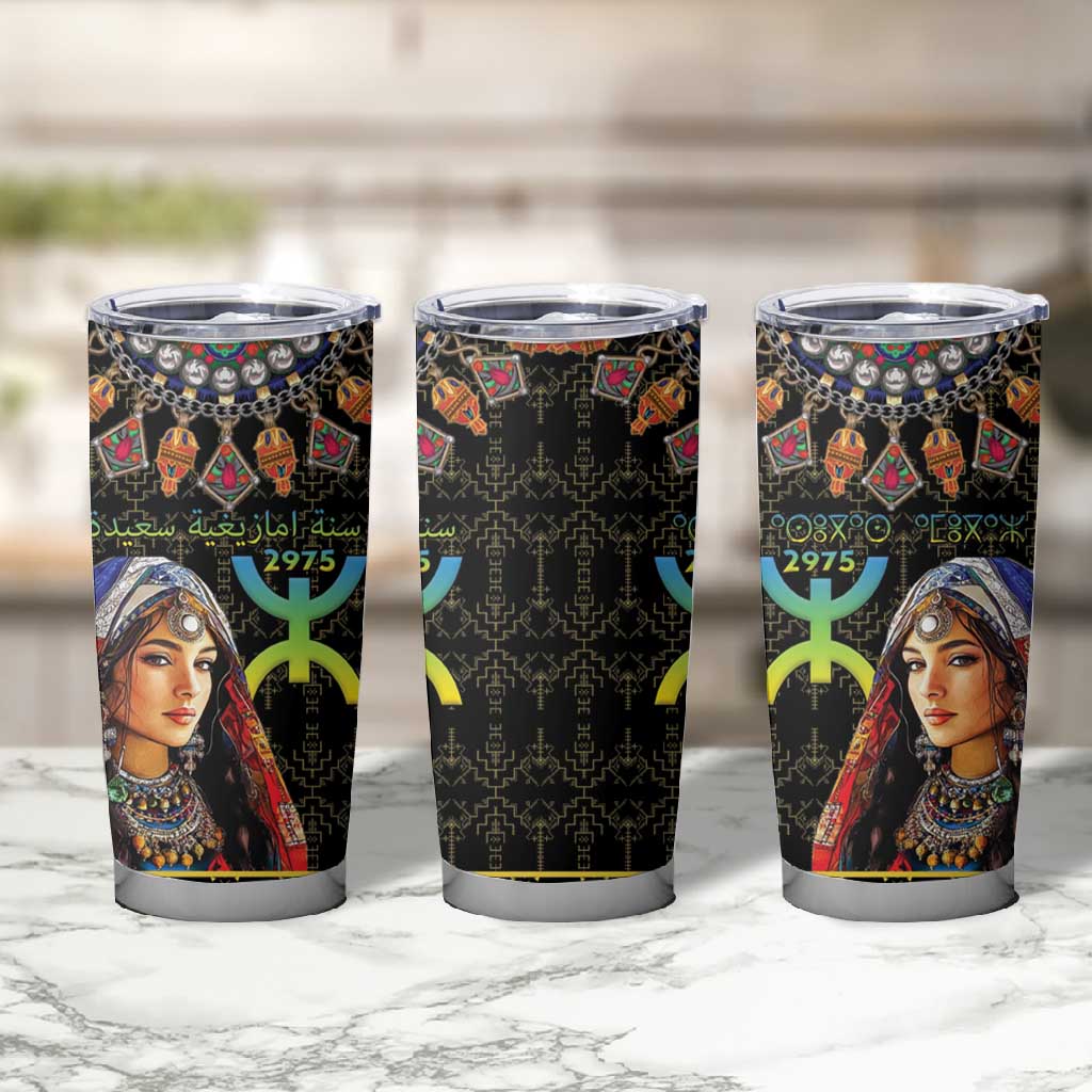 Assegwas Ameggaz Yennayer Tumbler Cup Women Amazigh - Berber Pattern LT15