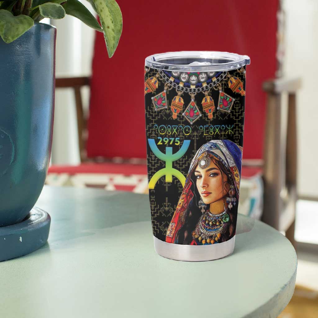 Assegwas Ameggaz Yennayer Tumbler Cup Women Amazigh - Berber Pattern LT15