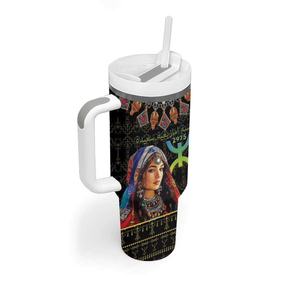 Assegwas Ameggaz Yennayer Tumbler With Handle Women Amazigh - Berber Pattern LT15