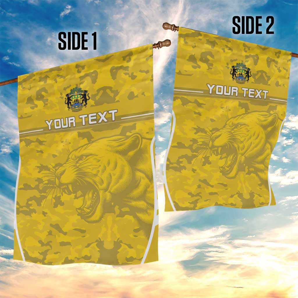 Custom Gabon Football Garden Flag Go Les Pantheres LT15