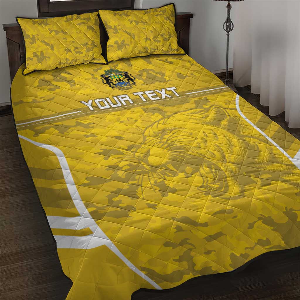 Custom Gabon Football Quilt Bed Set Go Les Pantheres LT15