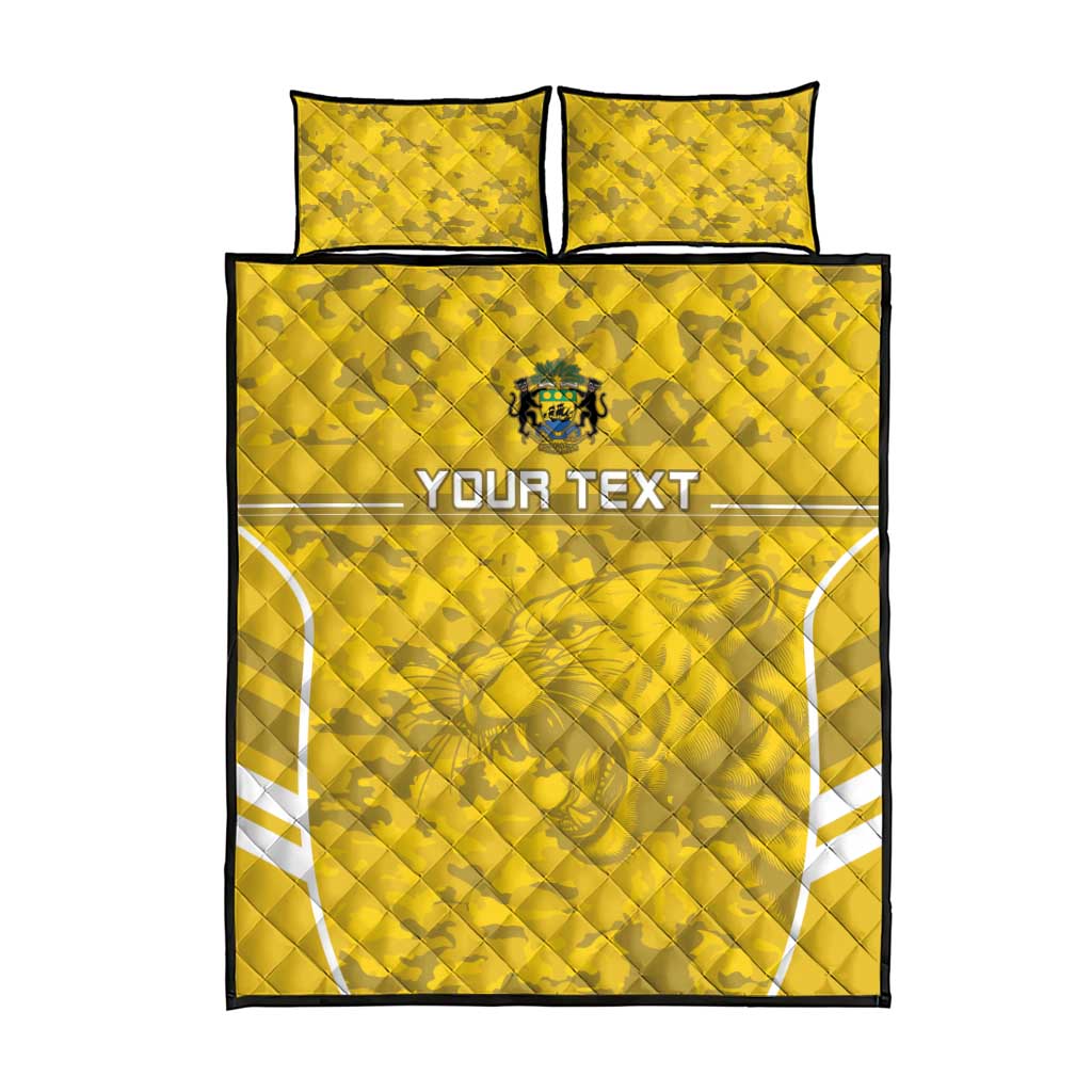 Custom Gabon Football Quilt Bed Set Go Les Pantheres LT15