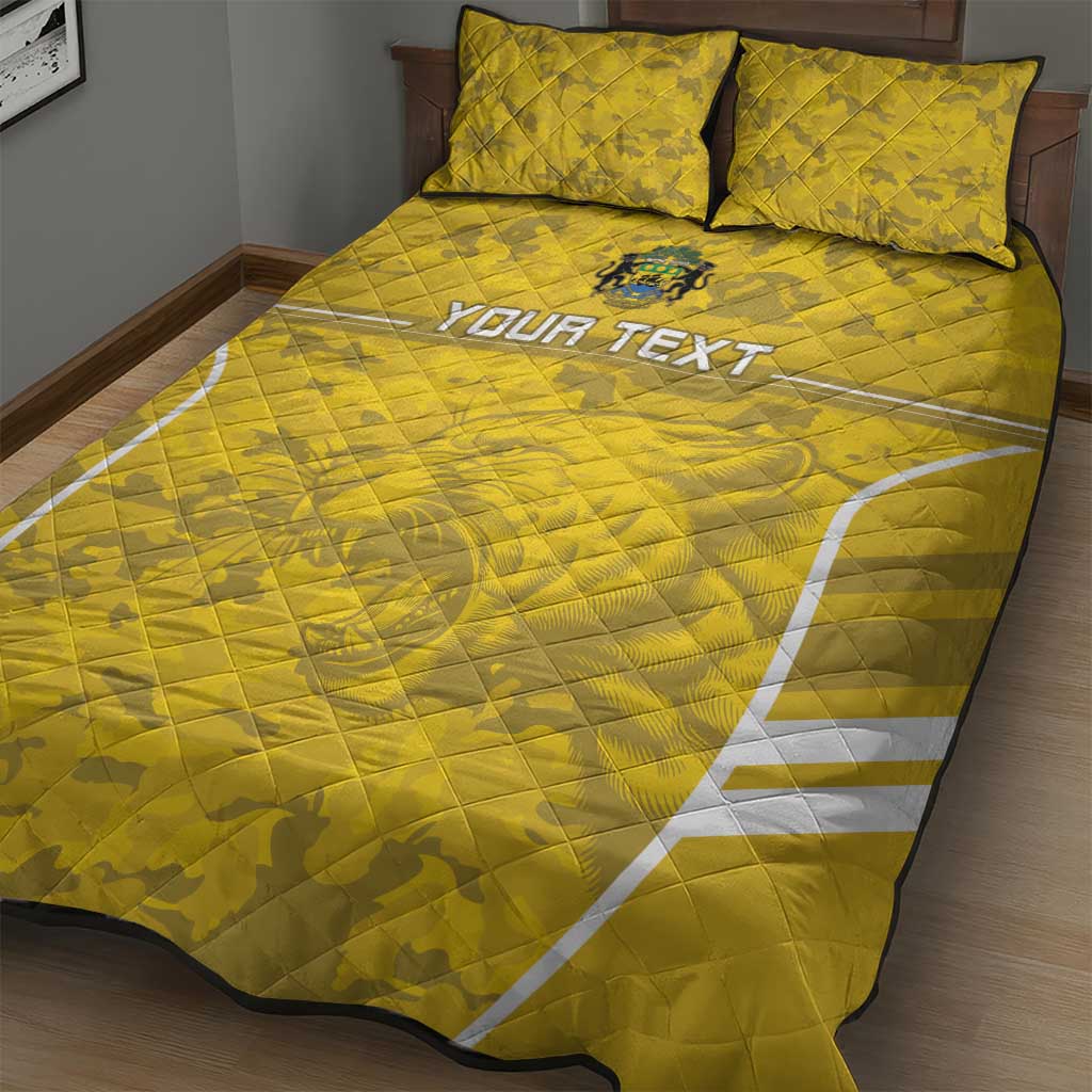 Custom Gabon Football Quilt Bed Set Go Les Pantheres LT15