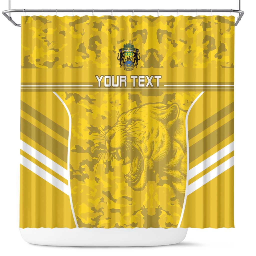 Custom Gabon Football Shower Curtain Go Panthers LT15