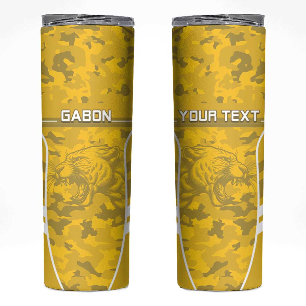 Custom Gabon Football Skinny Tumbler Go Les Pantheres LT15