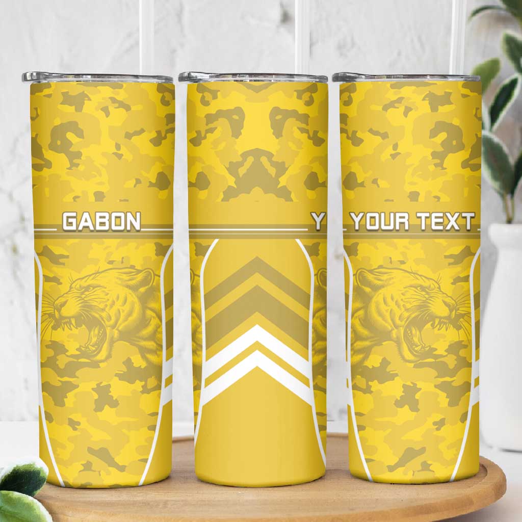 Custom Gabon Football Skinny Tumbler Go Les Pantheres LT15