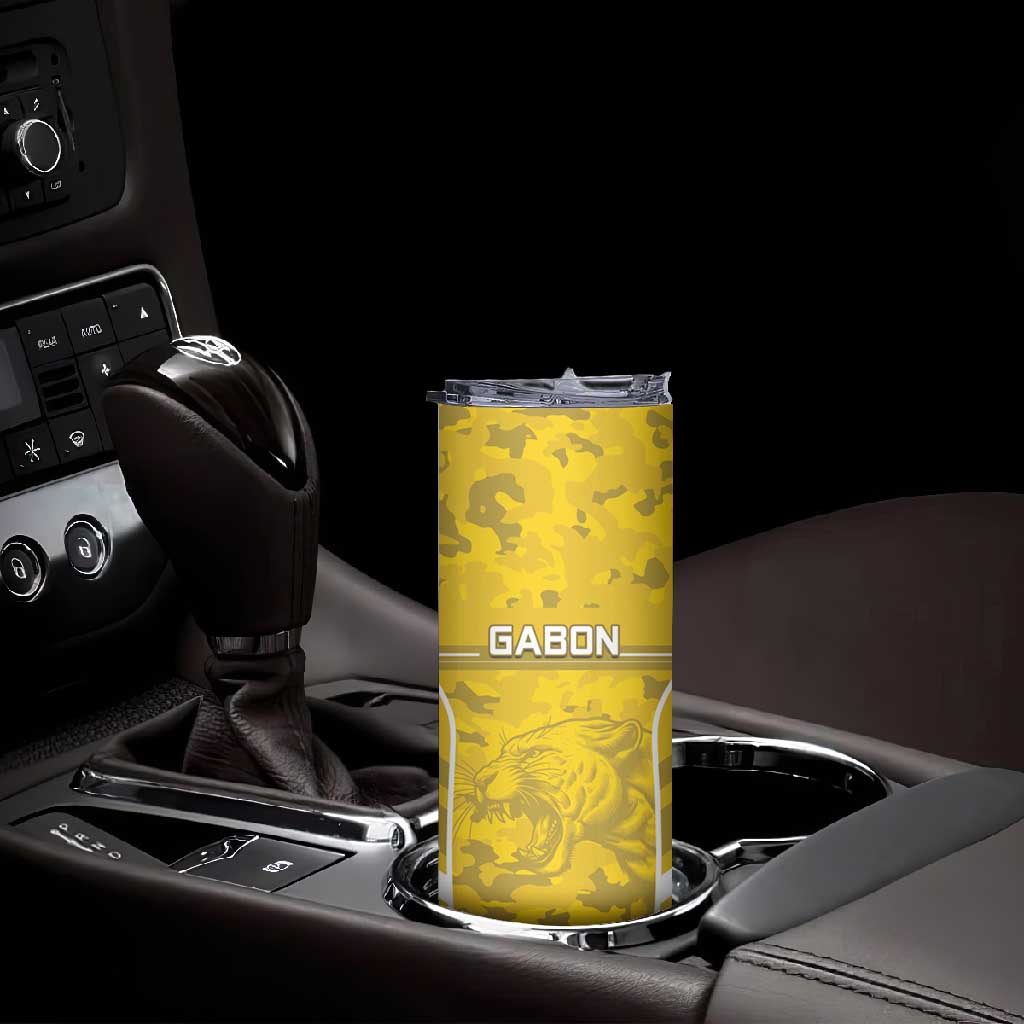 Custom Gabon Football Skinny Tumbler Go Les Pantheres LT15