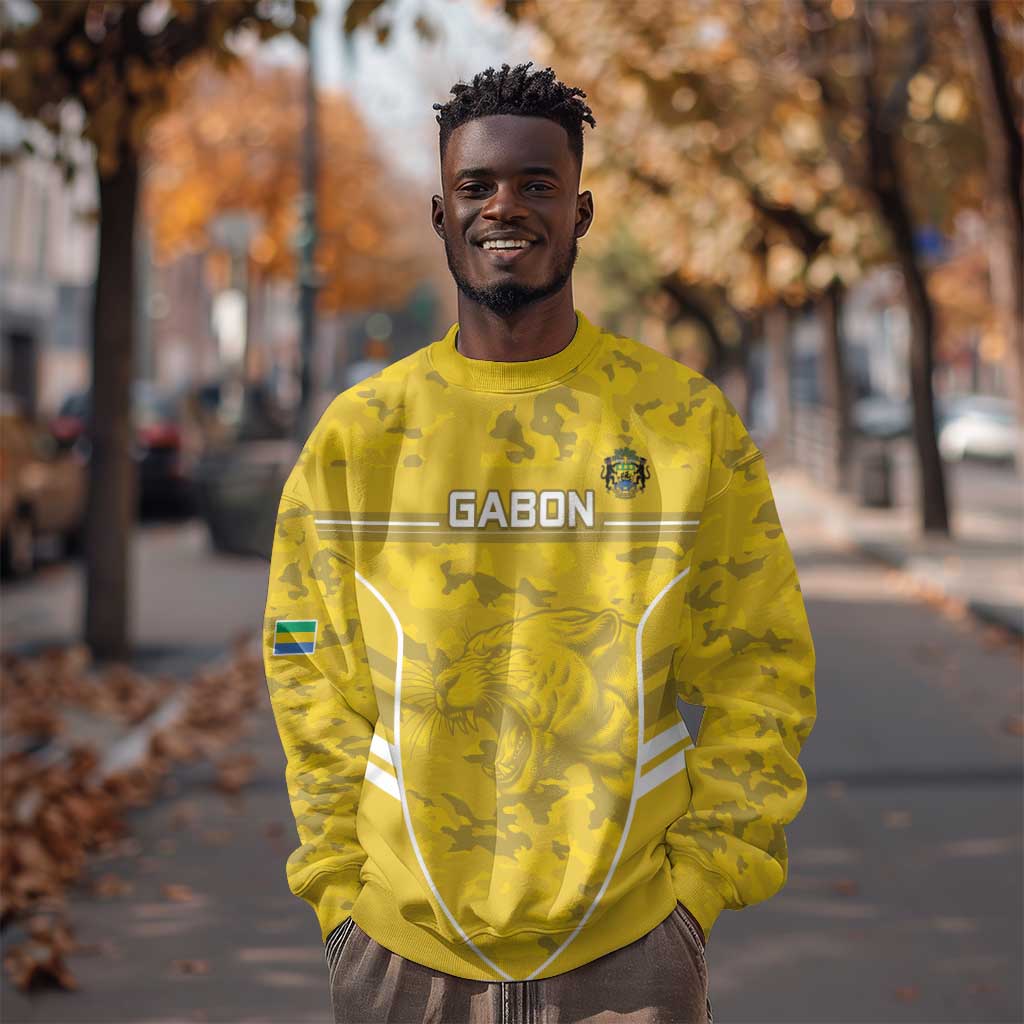 Custom Gabon Football Sweatshirt Go Les Pantheres LT15