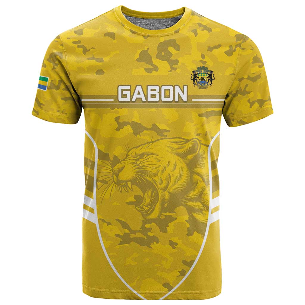 Custom Gabon Football T shirt Go Les Pantheres LT15