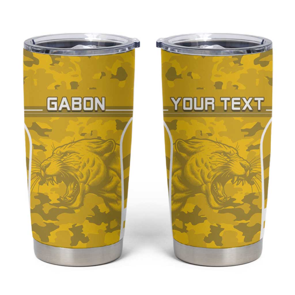 Custom Gabon Football Tumbler Cup Go Les Pantheres LT15