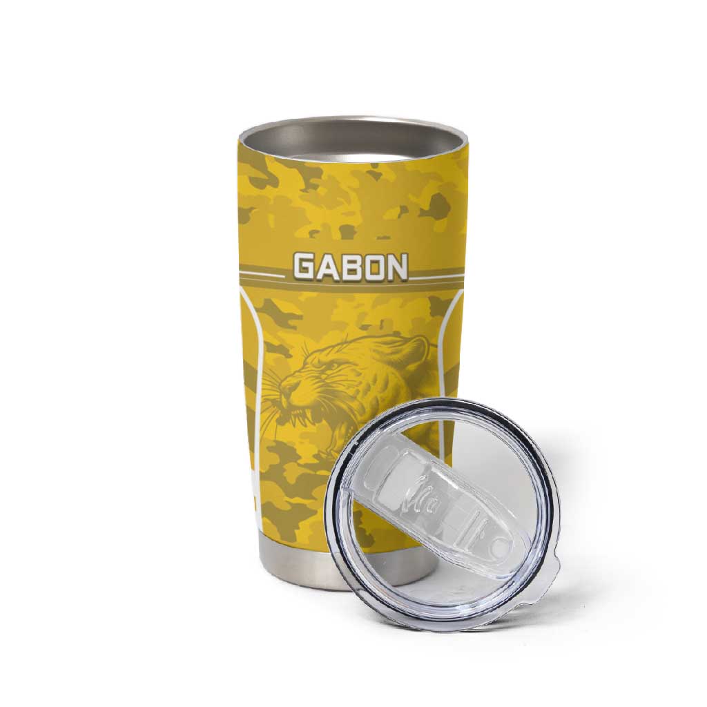 Custom Gabon Football Tumbler Cup Go Les Pantheres LT15