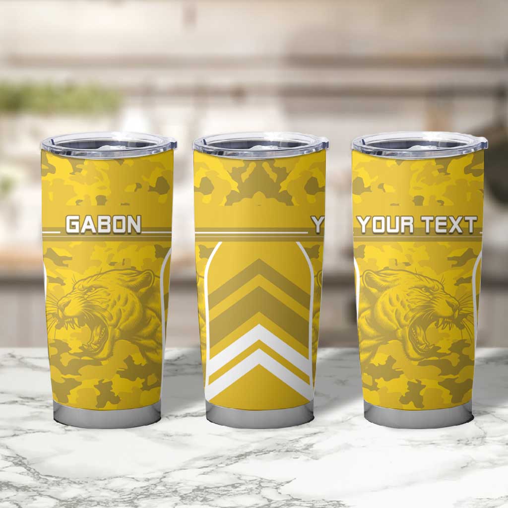 Custom Gabon Football Tumbler Cup Go Les Pantheres LT15
