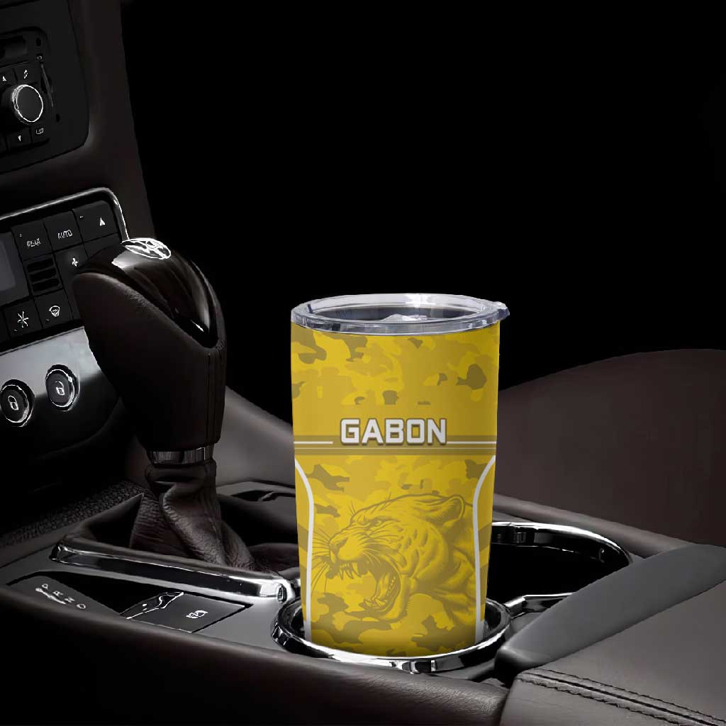 Custom Gabon Football Tumbler Cup Go Les Pantheres LT15