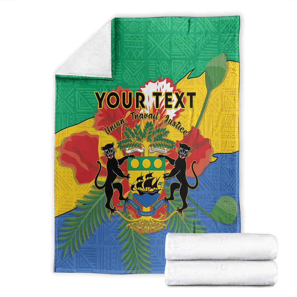 Personalised Afro Gabon Blanket Gabonese Union Travail and Justice LT15