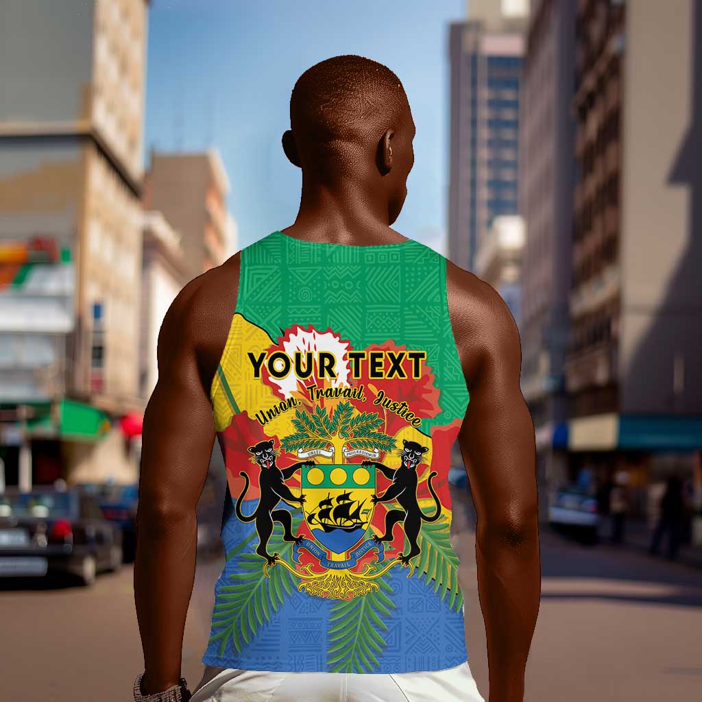 Personalised Afro Gabon Men Tank Top Gabonese Union Travail and Justice LT15