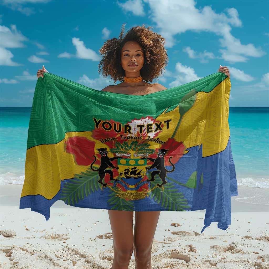 Personalised Afro Gabon Sarong Gabonese Union Travail and Justice LT15