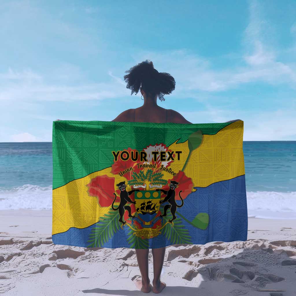Personalised Afro Gabon Sarong Gabonese Union Travail and Justice LT15