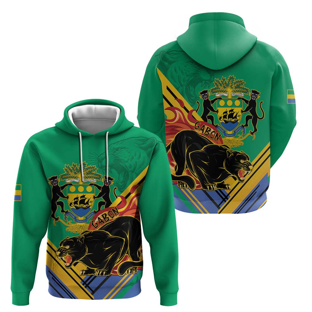 Gabon Black Panther Hoodie Coat Of Arms LT15