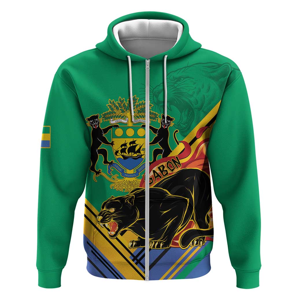 Gabon Black Panther Hoodie Coat Of Arms LT15