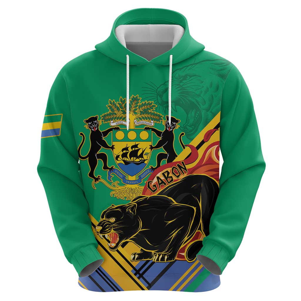 Gabon Black Panther Hoodie Coat Of Arms LT15