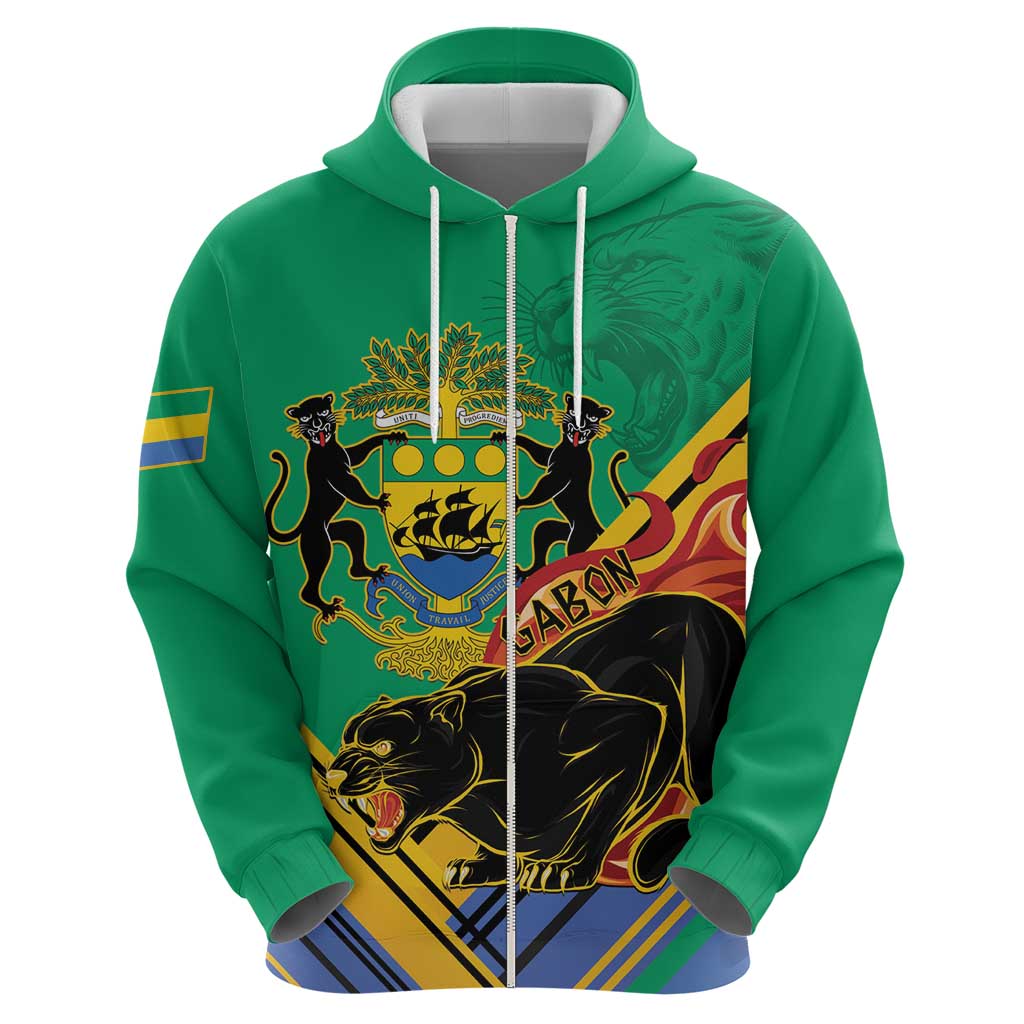 Gabon Black Panther Hoodie Coat Of Arms LT15