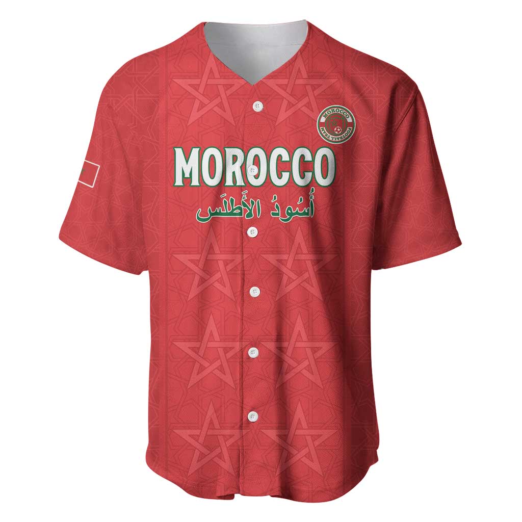 Custom Morocco Football Baseball Jersey Allez les Lions de lAtlas LT15