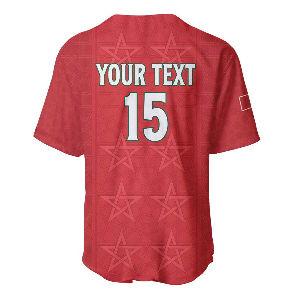 Custom Morocco Football Baseball Jersey Allez les Lions de lAtlas LT15