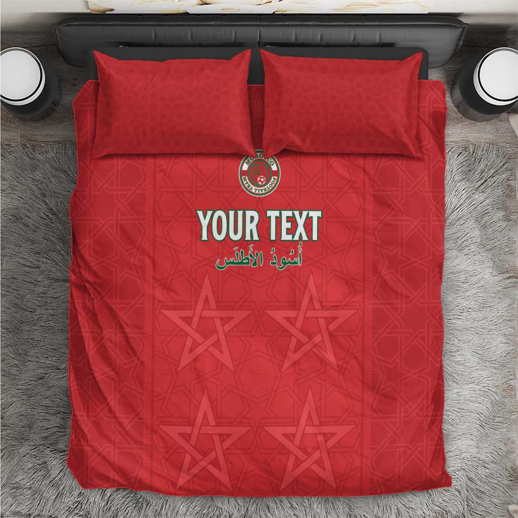 Custom Morocco Football Bedding Set Allez les Lions de lAtlas LT15