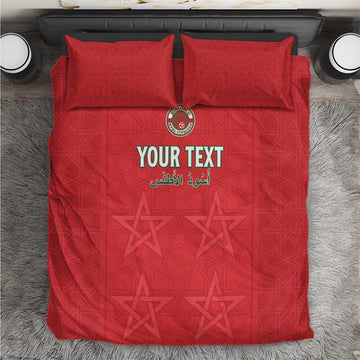 Custom Morocco Football Bedding Set Allez les Lions de lAtlas LT15