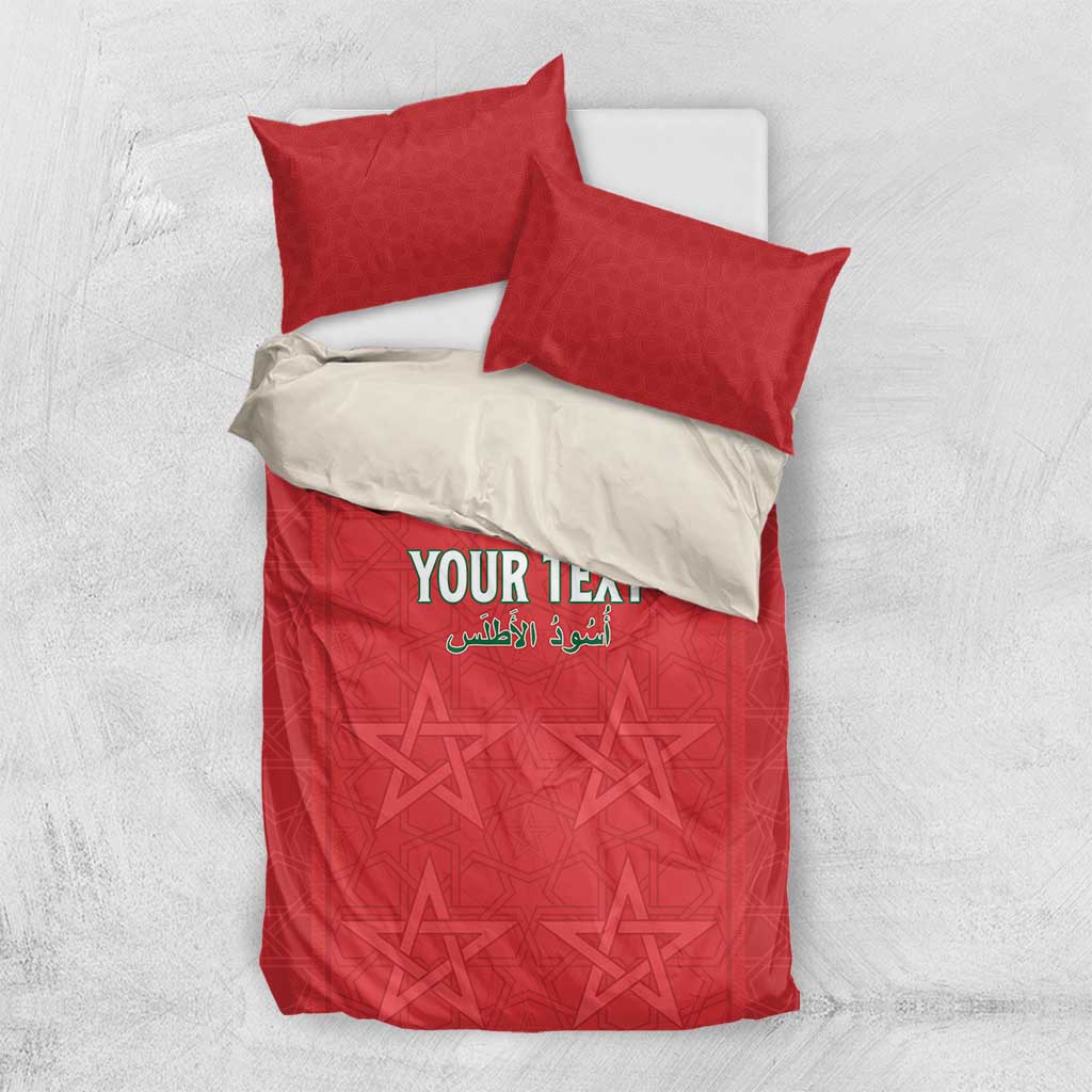 Custom Morocco Football Bedding Set Allez les Lions de lAtlas LT15
