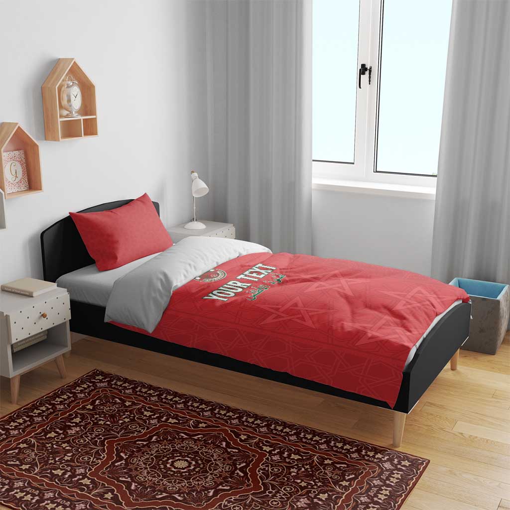Custom Morocco Football Bedding Set Allez les Lions de lAtlas LT15