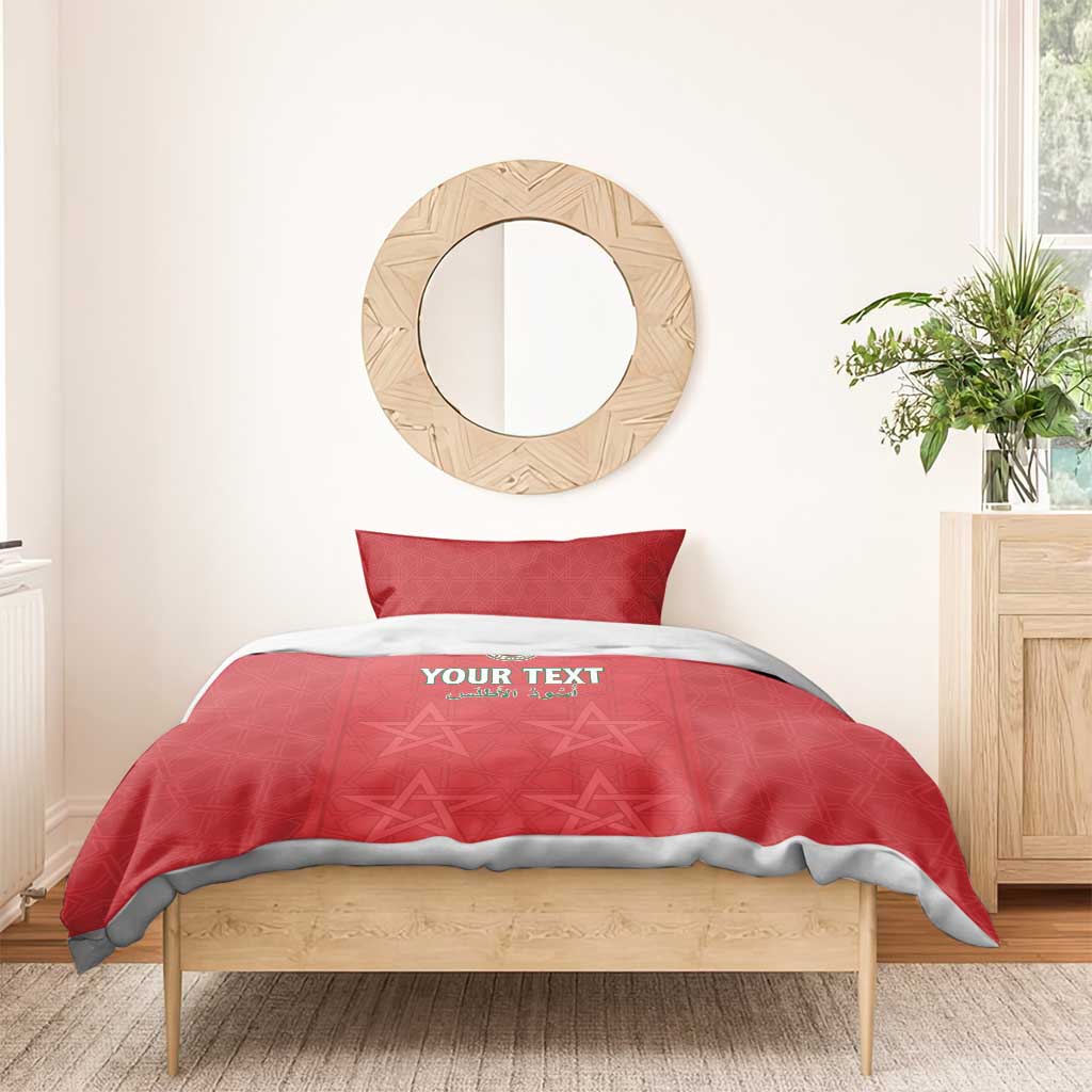 Custom Morocco Football Bedding Set Allez les Lions de lAtlas LT15