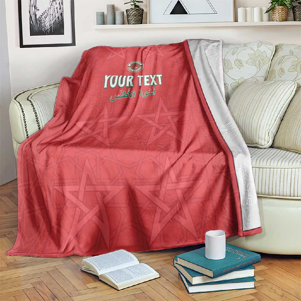 Custom Morocco Football Blanket Allez les Lions de lAtlas LT15