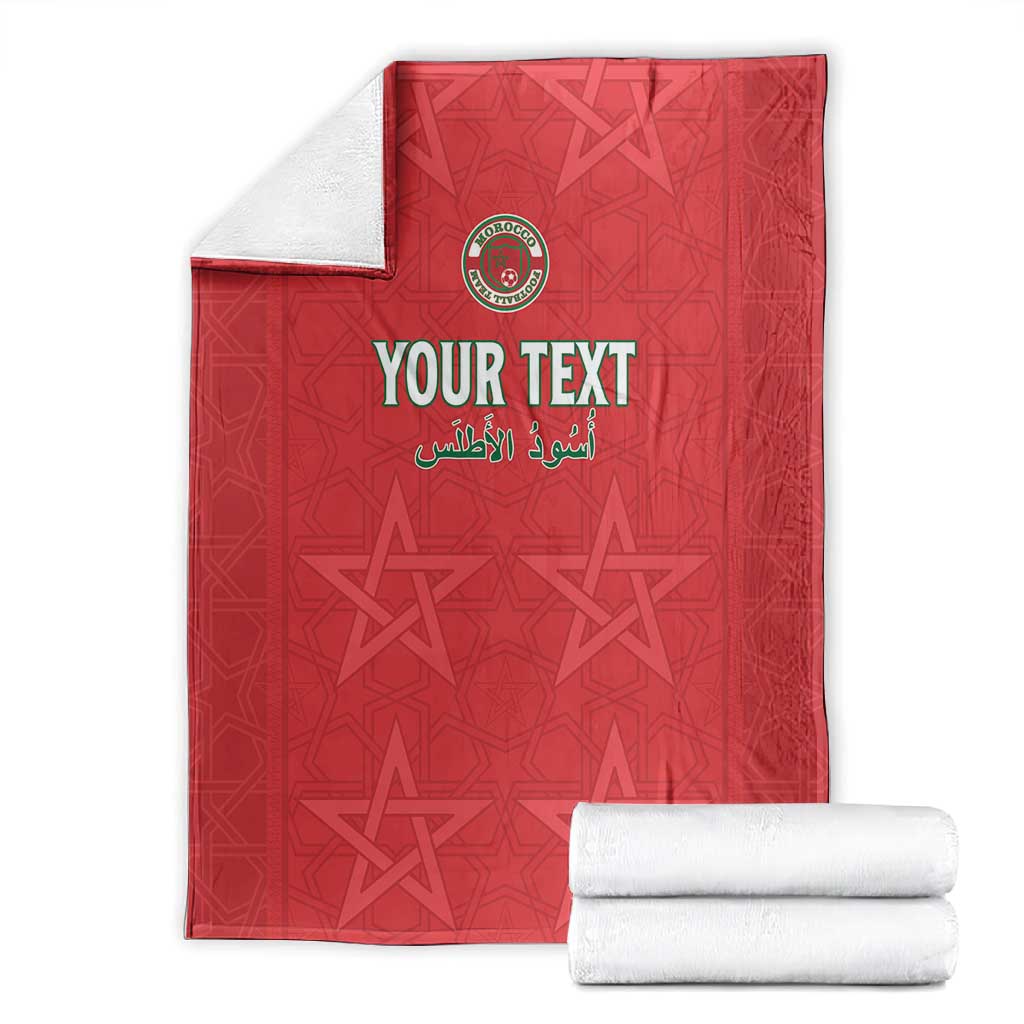Custom Morocco Football Blanket Allez les Lions de lAtlas LT15