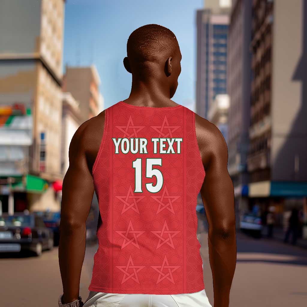 Custom Morocco Football Men Tank Top Allez les Lions de lAtlas LT15