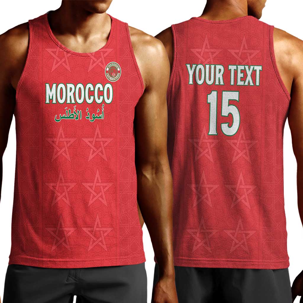 Custom Morocco Football Men Tank Top Allez les Lions de lAtlas LT15