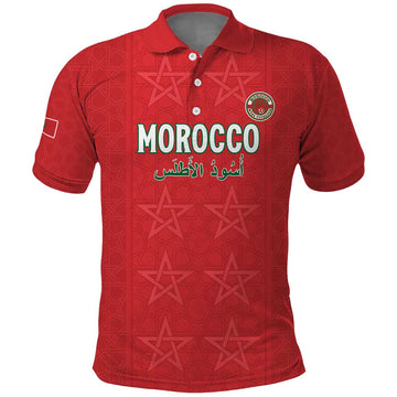 Custom Morocco Football Polo Shirt Dima Maghrib LT15